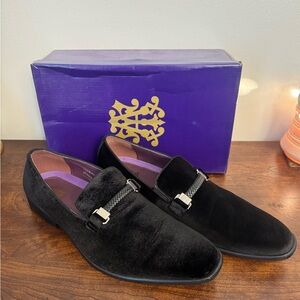 Black Velvet Men's Loafers -size 13